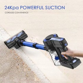 APOSEN Cordless Sticker Vacuum Cleaner 24KPa 4 in 1 Hard Floor Blue