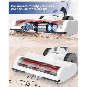 Aposen Cordless Vacuum Lightweight Stick Vacuum Cleaner 21Kpa for Hard Floor Carpet Pet Hair