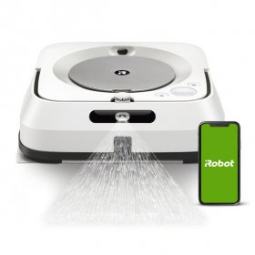 iRobot Braava Jet M6 (6110) Ultimate Robot Mop- Wi-Fi Connected Precision Jet Spray Smart Mapping Works with Google Home Ideal for Multiple Rooms Recharges and Resumes