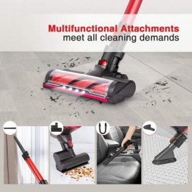 MOOSOO K17 Cordless Vacuum 23Kpa 4-in-1 Stick Vacuum Cleaner for Carpet Hard Floor Pet Hair
