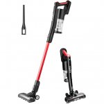 EUREKA RapidClean Pro Lightweight Cordless Vacuum Cleaner High Efficiency Powerful Digital Motor LED Headlights Convenient Stick and Handheld Vac Basic Red