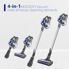 MOOSOO Cordless Vacuum 4-in-1 Lightweight Stick Vacuum Cleaner XL-618A