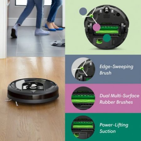 iRobot Roomba i7 (7150) Robot Vacuum- Wi-Fi Connected Smart Mapping Works with Google Home Ideal for Pet Hair Carpets Hard Floors