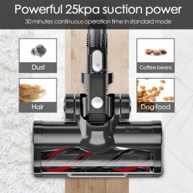 Moosoo Stick Vacuum Cleaner Upgraded Cordless Vacuum 25Kpa Powerful Suction for Hard Floor Carpet - M8pro