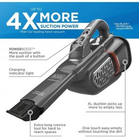 BLACK+DECKER Dusbuster Handheld Vacuum Cordless Gray (HHVK415B01)