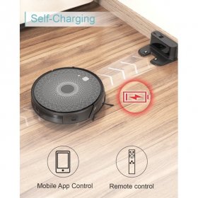 APOSEN Robot Vacuum Wi-Fi Connectivity 1800Pa Powerful Suction Self-Charging Robotic Vacuum Cleaner Multiple Cleaning Modes Best for Pet Hairs Hard Floor & Medium Carpet