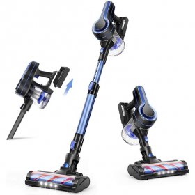 APOSEN Cordless Sticker Vacuum Cleaner 24KPa 4 in 1 Hard Floor Blue