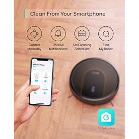 eufy by Anker BoostIQ RoboVac 30C Robot Vacuum Cleaner Wi-Fi Super-Thin 1500Pa Suction Boundary Strips Included Quiet Self-Charging Robotic Vacuum Cleans Hard Floors to Medium-Pile Carpets