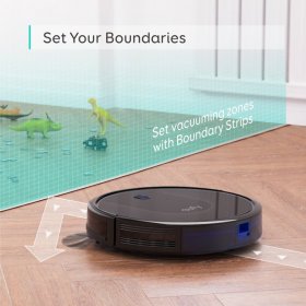 Eufy BoostIQ RoboVac 30 Robot Vacuum Cleaner Upgraded Super-Thin 1500Pa Strong Suction 13ft Boundary Strips Included Quiet Self-Charging Cleans Hard Floors to Medium-Pile Carpets