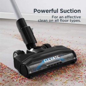 Eureka Lightweight Cordless Vacuum Cleaner Hight Efficiency for All Carpet and Hardwood Floor LED Headlights Convenient Stick and Handheld Vac Elevate