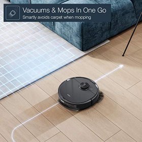 Ecovacs Deebot N8 Pro Robot Vacuum and Mop Powerful 2600Pa Suction Laser-Based LiDAR Navigation Obstacle Detection and Avoidance Multi-Floor Mapping Customized Cleaning Up to 110mins Runtime