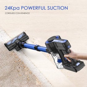Aposen 24KPa Powerful Suction 250W Cordless Vacuum Cleaner,Brushless Motor Quiet Lightweight 4 in 1 Stick Vacuum with Upgraded LED Turbine Brush
