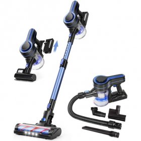 Aposen 24 Kpa 4-in-1 Cordless Vacuum Lightweight Stick Vacuum Cleaner for Carpet Hard Floors Blue