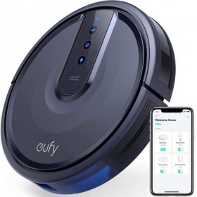 Eufy T2123 RoboVac 25C Wi-Fi Connected Robotic Vacuum Black Bundle with 1 Year Extended Protection Plan