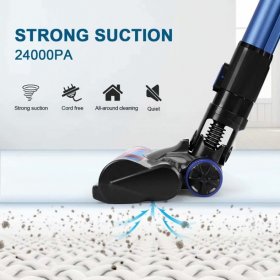 APOSEN Cordless Vacuum Cleaner Upgraded 24000pa Stick Vacuum 4 Pet Hair Carpet 