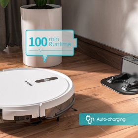 Robot Vacuum APOSEN Robotic Vacuum Cleaner Self-Charging 2.7" Ultra Slim and Quiet with Multiple Cleaning Modes Ideal for Pet Hair Hard Floors and Carpets A450