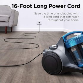 Eureka NEN110A Bagless Canister Vacuum Cleaner Lightweight Corded Vacuum for Carpets and Hard Floors Blue