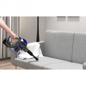 MOOSOO 4 in 1 Stick Vacuum Cleaner Lightweight Cordless Vacuum for Pet Hair Carpet Hard Floor Blue