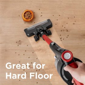 EUREKA Cordless Vacuum Cleaner Hight Efficiency for All Carpet and Hardwood Floor LED Headlights Convenient Stick and Handheld Vac Basic Red
