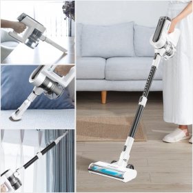 MOOSOO Cordless Vacuum Cleaner 4-in-1 Lightweight Stick Vacuum Cleaner for Hard Floors Carpet Pet Hair