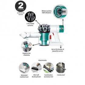 Dyson V6 Mattress Bagless Mite Free Vacuum Cleaner | White Green | Refurbished
