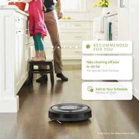 iRobot Roomba e6 (6134) Wi-Fi Connected Robot Vacuum - Wi-Fi Connected Works with Alexa Ideal for Pet Hair Carpets Hard Self-Charging Robotic Vacuum