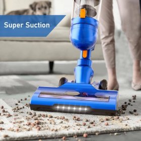 MOOSOO Cordless Upright Vacuum 26Kpa Strong Suction 50 Mins Long Runtime Bagless Vacuum Cleaner With Charging Station & Accessories Ideal For Home Carpet Pet Hair-U26D