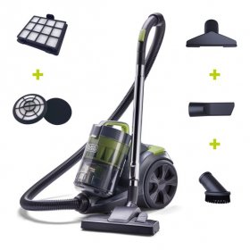 BLACK+DECKER Bagless Canister Vacuum (BDXCAV217 GW ) Adjustable Suction Multi-Cyclonic Power For Hard Floors and Carpet