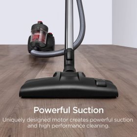 Eureka Whirlwind Bagless Canister Vacuum Cleaner Lightweight Vac for Carpets and Hard Floors Red