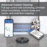 ECOVACS DEEBOT OZMO T8 Vacuuming & Mopping Robot with 3D Object Detection & Avoidance Precision Laser Mapping & Navigation Advanced Custom Cleaning and up to 3 Hours of Runtime