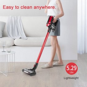 MOOSOO Cordless Vacuum 300W Powerful Stick Vacuum 5 Stages Filtration System 35 mins Runtime 4-in-1 Vacuum Cleaner for Hard Floor Carpet Pet Car