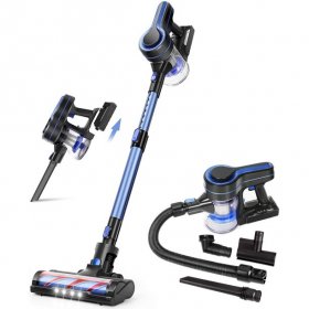 Lightweight Cordless Vacuum 24 Kpa Stick Vacuum Cleaner with Flexible Brush Head for Hardwood Floor Carpet