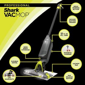 Shark VACMOP VM252 Pro - Vacuum cleaner - bagless - cordless - charcoal gray
