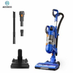 MOOSOO Cordless Upright Vacuum 26Kpa Strong Suction 50 Mins Long Runtime Bagless Vacuum Cleaner With Charging Station & Accessories Ideal For Home Carpet Pet Hair-U26D