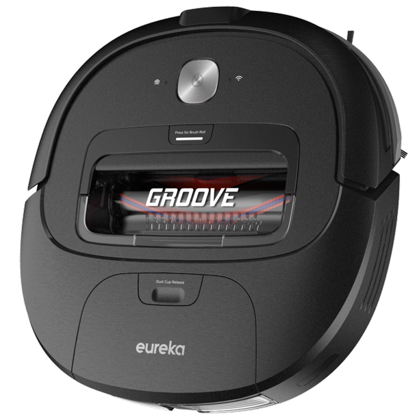 Eureka Groove 4-Way Control Robotic Vacuum Cleaner with Anti-Scratch Brush Roll NER309 Black