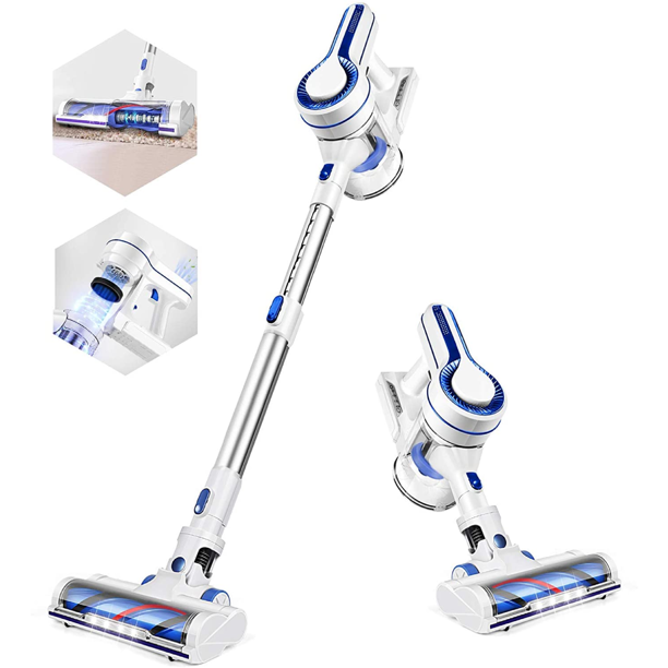 APOSEN Cordless Vacuum Cleaner Upgraded Powerful Suction 4 in 1 Stick Vacuum Cleaner 35min-Running Detachable Battery